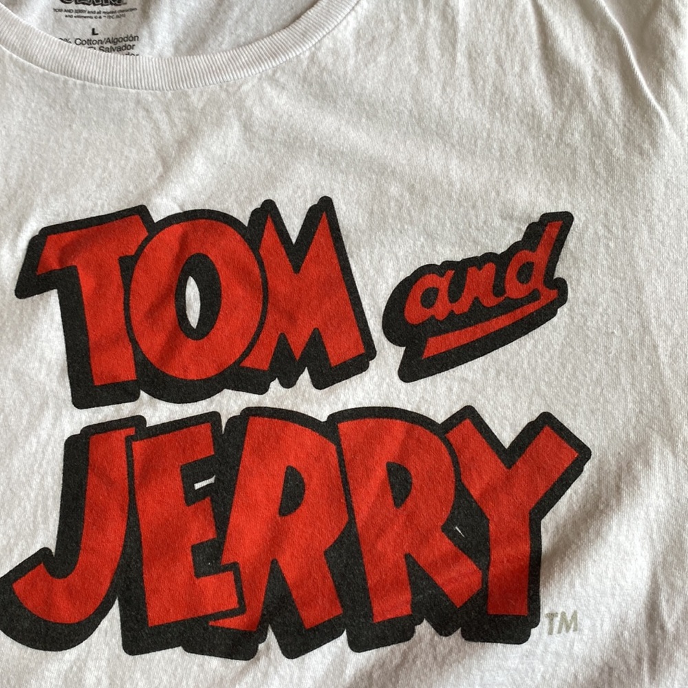 Tom and Jerry, double side, graphic logo, T-shirt, size large - Picture 3 of 11
